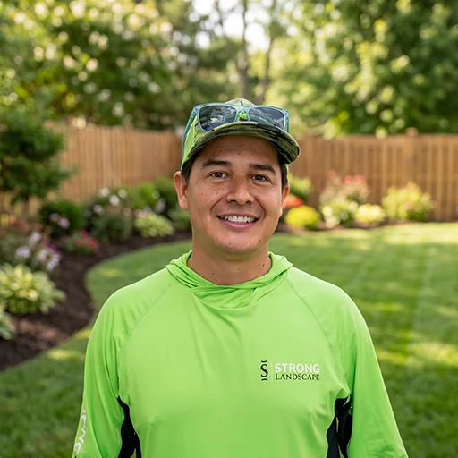 Strong Landscape sprinkler crew member
