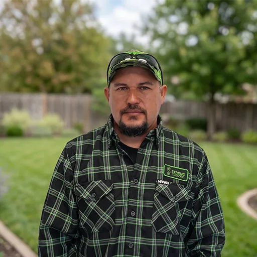 Strong Landscape sprinkler crew member